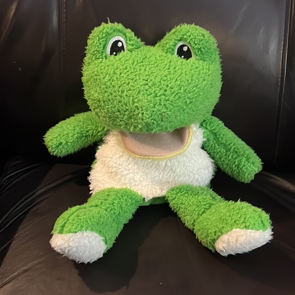 Working Hand Puppet Dan Dee Collector's Choice Green Frog Stuffed Animal Plush - Picture 1 of 5